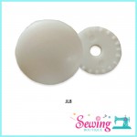 BUTTON - BAG BUCKLE-CIRCLE-PLASTIC-2.5MM & 3MM (WHITE)